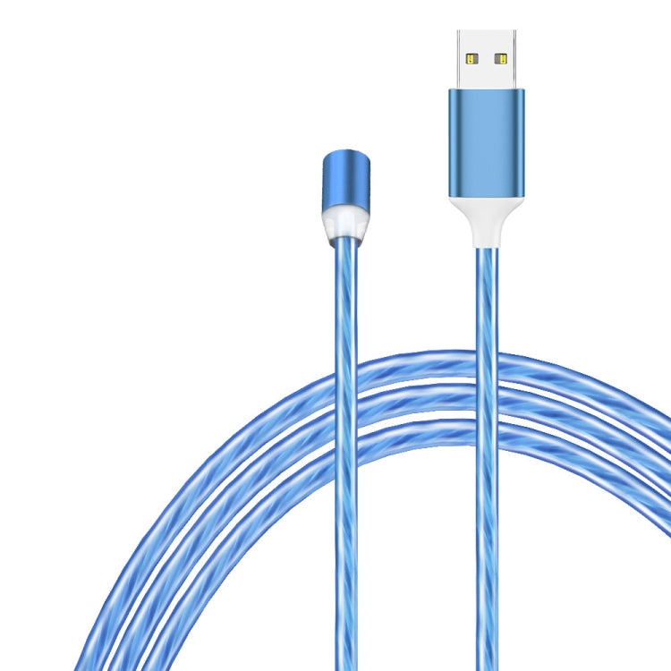 USB to 8 Pin Magnetic Suction Colorful Streamer Mobile Phone Charging  Cable, Length: 1m(Blue Light) - Charging Cable & Head by buy2fix | Online Shopping UK | buy2fix