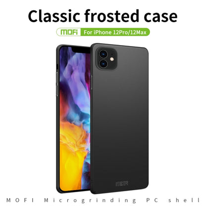 For iPhone 12 / 12 Pro MOFI Frosted PC Ultra-thin Hard Case(Gold) - iPhone 12 / 12 Pro Cases by MOFI | Online Shopping UK | buy2fix