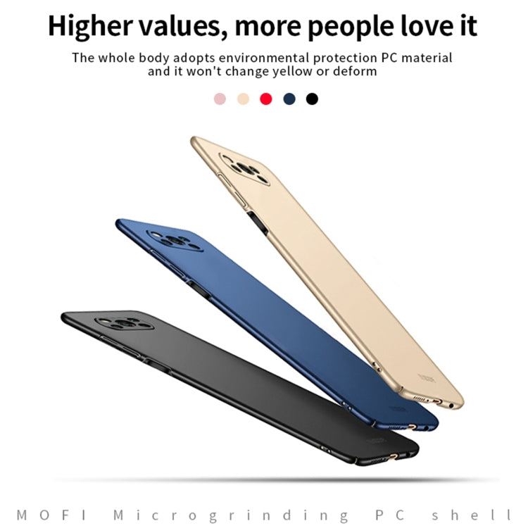 For Xiaomi POCO X3/X3 NFC MOFI Frosted PC Ultra-thin Hard Case(Gold) - Xiaomi Cases by MOFI | Online Shopping UK | buy2fix