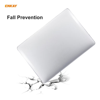 ENKAY 3 in 1 Crystal Laptop Protective Case + EU Version TPU Keyboard Film + Anti-dust Plugs Set for MacBook Pro 13.3 inch A1706 / A1989 / A2159 (with Touch Bar)(Light Blue) - MacBook Pro Cases by ENKAY | Online Shopping UK | buy2fix