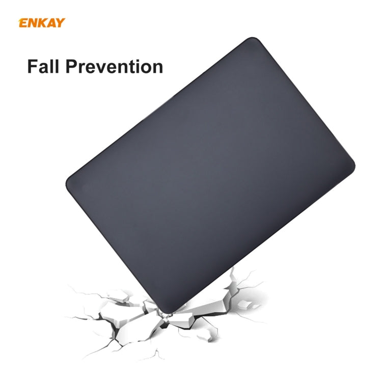 ENKAY 3 in 1 Matte Laptop Protective Case + EU Version TPU Keyboard Film + Anti-dust Plugs Set for MacBook Pro 15.4 inch A1707 & A1990 (with Touch Bar)(Cyan) - MacBook Pro Cases by ENKAY | Online Shopping UK | buy2fix