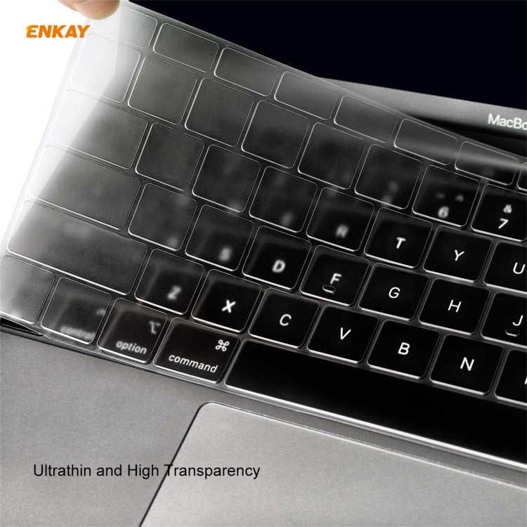 ENKAY 3 in 1 Matte Laptop Protective Case + EU Version TPU Keyboard Film + Anti-dust Plugs Set for MacBook Pro 15.4 inch A1707 & A1990 (with Touch Bar)(Light Blue) - MacBook Pro Cases by ENKAY | Online Shopping UK | buy2fix