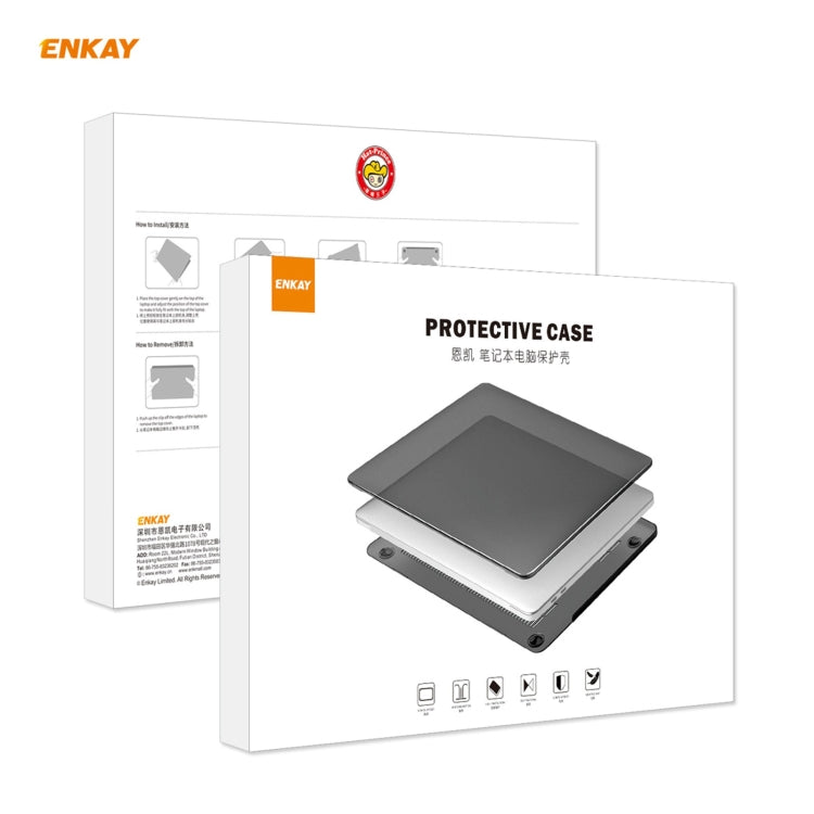 ENKAY 3 in 1 Crystal Laptop Protective Case + US Version TPU Keyboard Film + Anti-dust Plugs Set for MacBook Pro 15.4 inch A1707 & A1990 (with Touch Bar)(Pink) - MacBook Pro Cases by ENKAY | Online Shopping UK | buy2fix