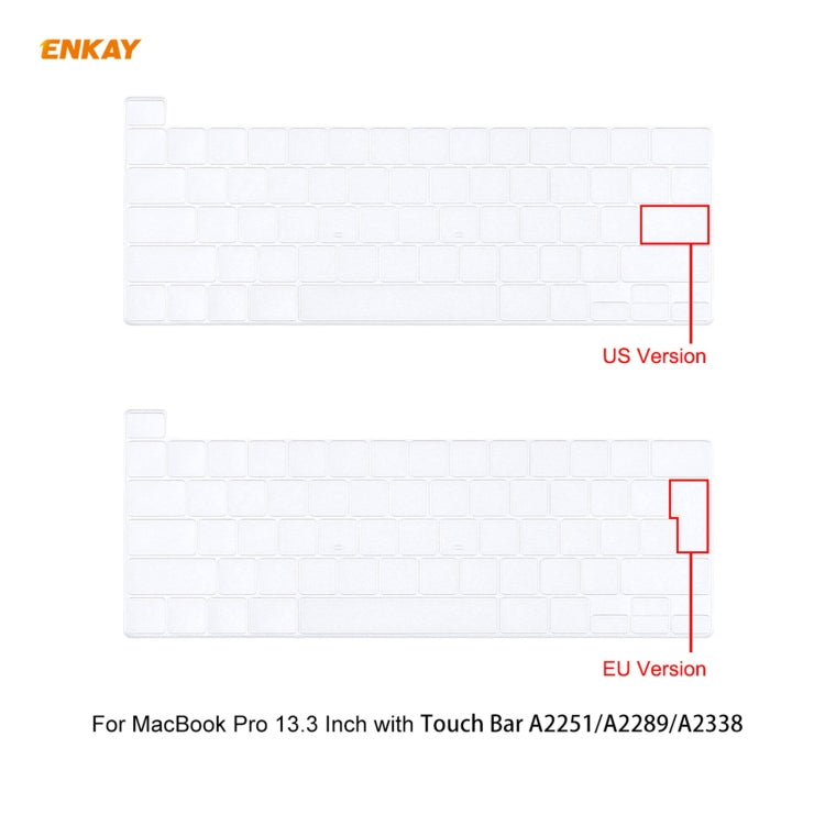 ENKAY 3 in 1 Matte Laptop Protective Case + EU Version TPU Keyboard Film + Anti-dust Plugs Set for MacBook Pro 13.3 inch A2251 & A2289 & A2338 (with Touch Bar)(Pink) - MacBook Pro Cases by ENKAY | Online Shopping UK | buy2fix