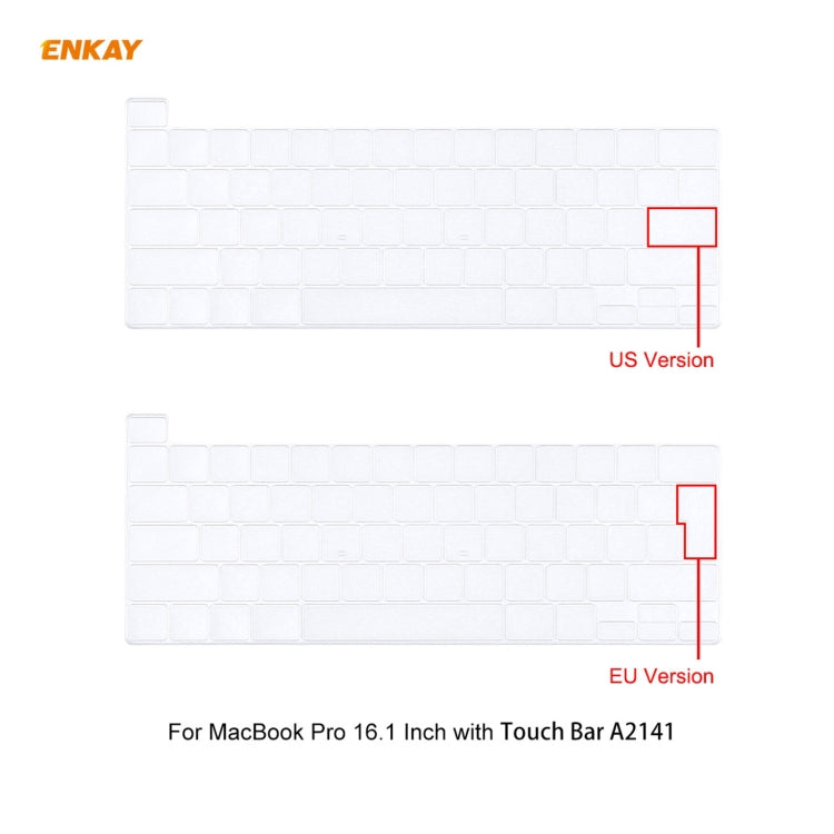 ENKAY 3 in 1 Matte Laptop Protective Case + EU Version TPU Keyboard Film + Anti-dust Plugs Set for MacBook Pro 16 inch A2141 (with Touch Bar)(Cyan) - MacBook Pro Cases by ENKAY | Online Shopping UK | buy2fix