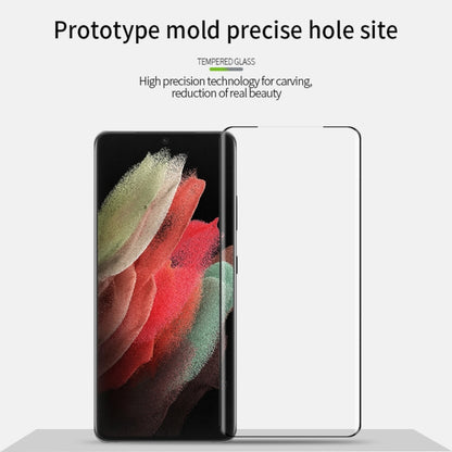 For Samsung Galaxy S21 Ultra 5G MOFI 9H 3D Explosion Proof Hot Bending Full Screen Covered Tempered Glass Film(Black) - Galaxy Tempered Glass by MOFI | Online Shopping UK | buy2fix