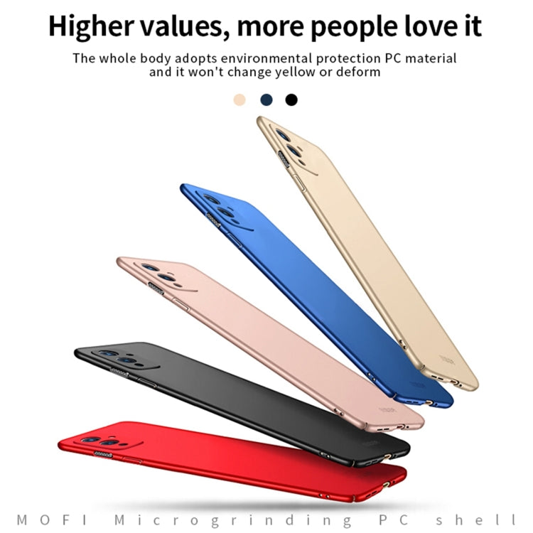 For OnePlus 9 MOFI Frosted PC Ultra-thin Hard Case(Gold) - OnePlus Cases by MOFI | Online Shopping UK | buy2fix