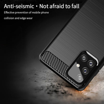 For Samsung Galaxy A72 5G/4G MOFI Gentleness Series Brushed Texture Carbon Fiber Soft TPU Case(Grey) - Galaxy Phone Cases by MOFI | Online Shopping UK | buy2fix