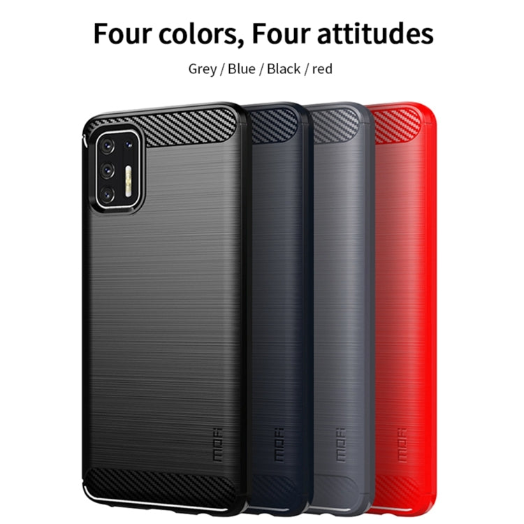 For Motorola Moto G Stylus 2021 MOFI Gentleness Series Brushed Texture Carbon Fiber Soft TPU Case(Black) - Motorola Cases by MOFI | Online Shopping UK | buy2fix