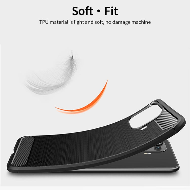 For Xiaomi Mi 11 Pro MOFI Gentleness Series Brushed Texture Carbon Fiber Soft TPU Case(Red) - Xiaomi Cases by MOFI | Online Shopping UK | buy2fix