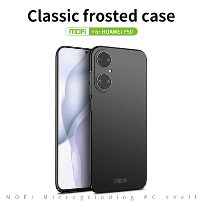 For Huawei P50 MOFI Frosted PC Ultra-thin Hard Case(Black) - Huawei Cases by MOFI | Online Shopping UK | buy2fix