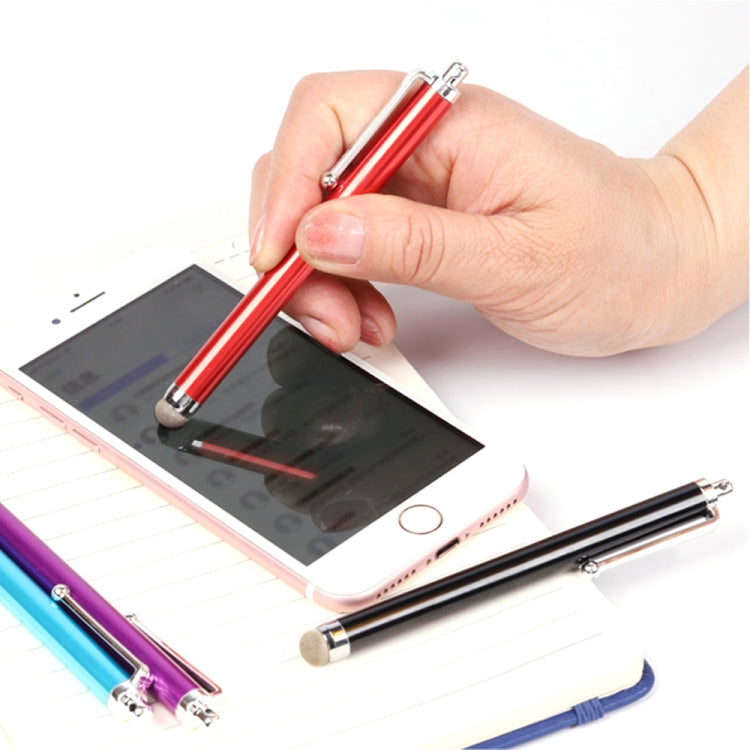 AT-19 Silver Fiber Pen Tip Stylus Capacitive Pen Mobile Phone Tablet Universal Touch Pen(Blue) - Stylus Pen by buy2fix | Online Shopping UK | buy2fix