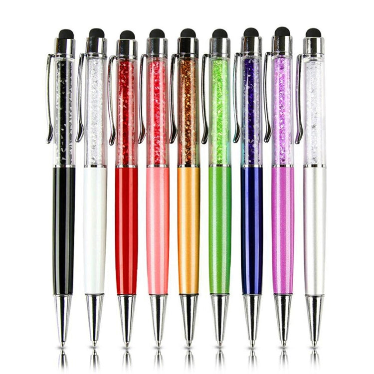 AT-22  2 in 1 Universal Flash Diamond Decoration Capacitance Pen Stylus Ballpoint Pen(Black) - Stylus Pen by buy2fix | Online Shopping UK | buy2fix