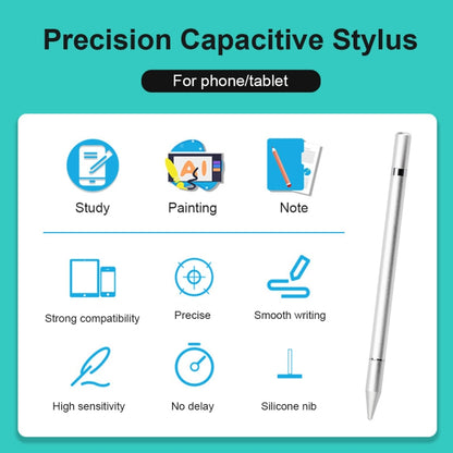 AT-25 2 in High-precision Mobile Phone Touch Capacitive Pen Writing Pen(Black) - Stylus Pen by buy2fix | Online Shopping UK | buy2fix