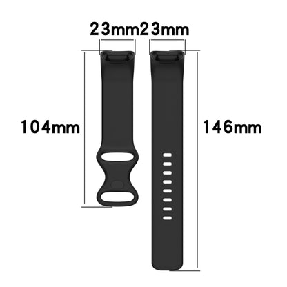 For Fitbit Charge 5 Monochromatic Silicone Watch Band, Size：Large Size(Purple) - Watch Bands by buy2fix | Online Shopping UK | buy2fix