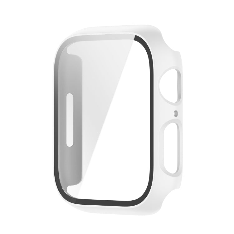 Shockproof PC Protective Case with Tempered Glass Film For Apple Watch Series 9 / 8 / 7 41mm(black) - Watch Cases by buy2fix | Online Shopping UK | buy2fix