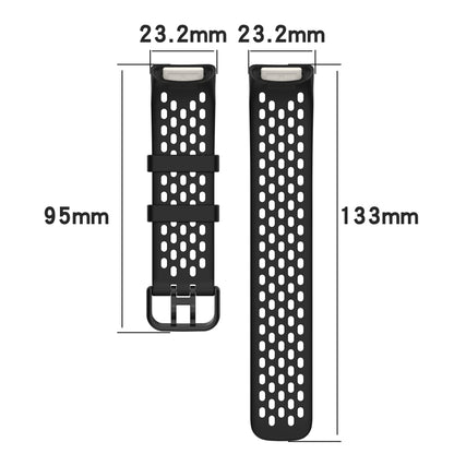 For Fitbit Charge 5 Monochromatic Breathable Silicone Watch Band(Pink) - Watch Bands by buy2fix | Online Shopping UK | buy2fix