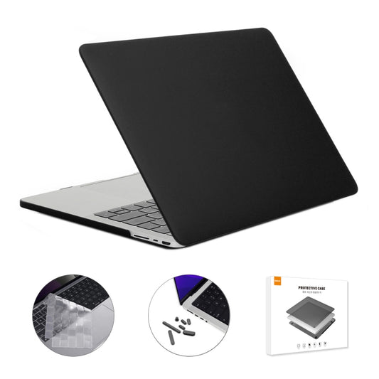 ENKAY Hat-Prince 3 in 1 Matte Laptop Protective Case + TPU Keyboard Film + Anti-dust Plugs Set for MacBook Pro 14.2 inch A2442 2021/A2779 2023, Version:EU Version(Black) - MacBook Pro Cases by ENKAY | Online Shopping UK | buy2fix