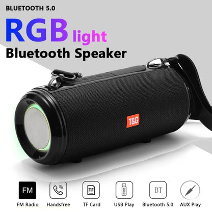 T&G TG537 RGB Light Portable Waterproof Bluetooth Speaker Supports FM / TF Card(Red) - Desktop Speaker by T&G | Online Shopping UK | buy2fix