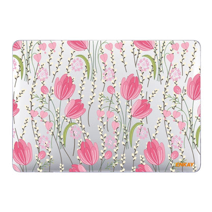 ENKAY Flower Series Pattern Laotop Protective Crystal Case For MacBook Air 13.3 inch A1932 / A2179 / A2337(Tulips) - MacBook Air Cases by ENKAY | Online Shopping UK | buy2fix