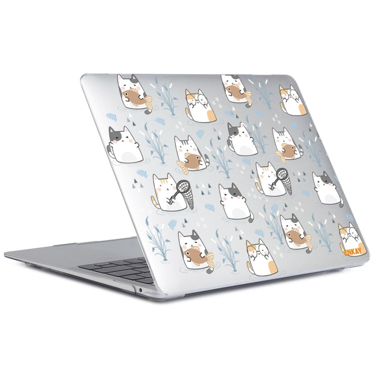 For MacBook Air 13.3 inch A1932 / A2179 / A2337 ENKAY Animal Series Pattern Laotop Protective Crystal Case(Cute Cat) - MacBook Air Cases by ENKAY | Online Shopping UK | buy2fix