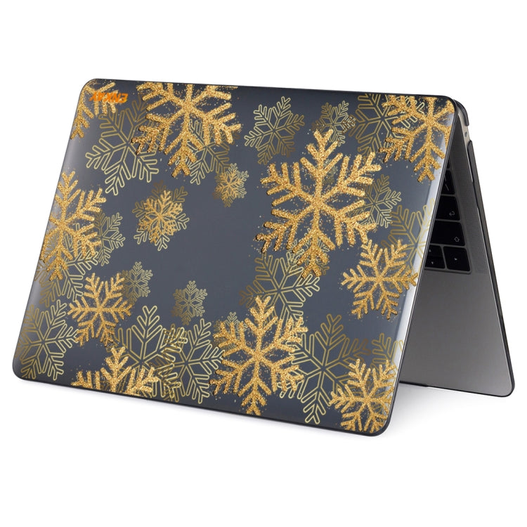 ENKAY Vintage Pattern Series Laotop Protective Crystal Case For MacBook Pro 13.3 inch A1706 / A1708 / A1989 / A2159(Golden Snowflake) - MacBook Pro Cases by ENKAY | Online Shopping UK | buy2fix