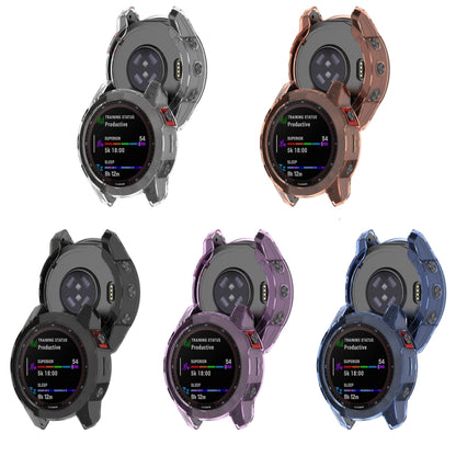 For Garmin Fenix 7 Shockproof TPU Soft Protective Case(Black) - Watch Cases by buy2fix | Online Shopping UK | buy2fix