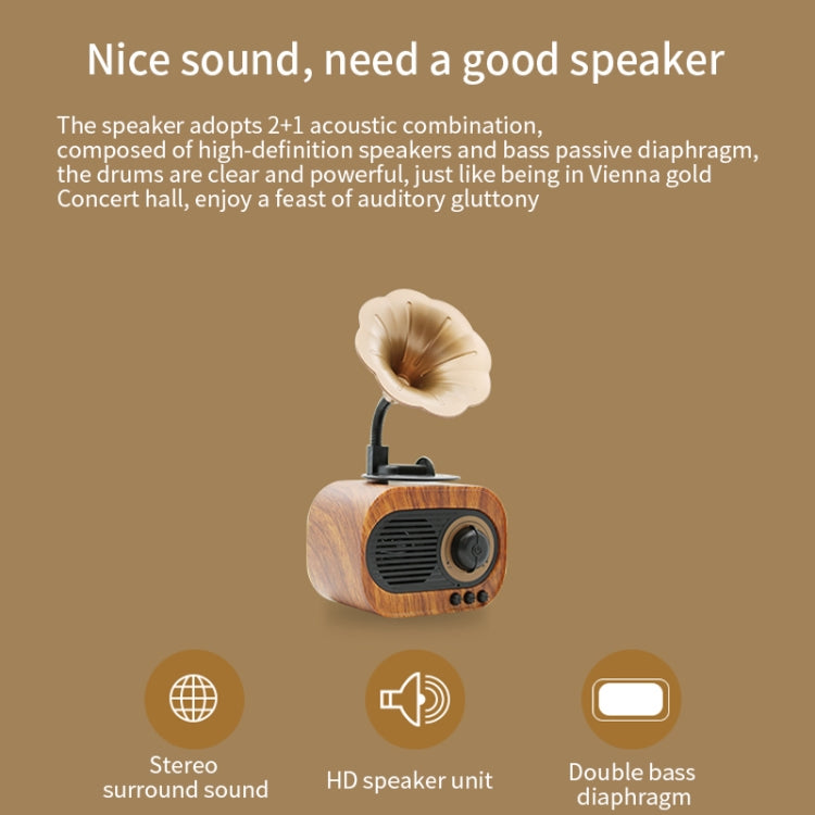 B5 Retro Phonograph Design Portable Wireless Stereo Speaker - Desktop Speaker by buy2fix | Online Shopping UK | buy2fix