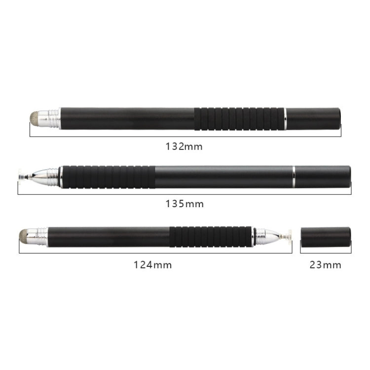 AT-31 Conductive Cloth Head + Precision Sucker Capacitive Pen Head 2-in-1 Handwriting Stylus with 2 Pen Head(Silvery White) - Stylus Pen by buy2fix | Online Shopping UK | buy2fix