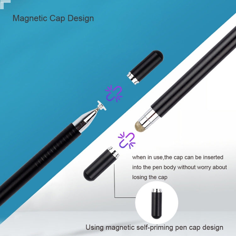 AT-32 3-in-1 Precision Sucker Capacitive Pen + Conductive Cloth Head + Handwriting Signature Pen Mobile Phone Touch Screen Pen with 2 Pen Head(Rose Gold) - Stylus Pen by buy2fix | Online Shopping UK | buy2fix