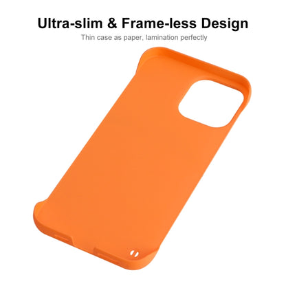 For iPhone 14 ENKAY Matte Frameless PC Phone Case(Orange) - iPhone 14 Cases by ENKAY | Online Shopping UK | buy2fix