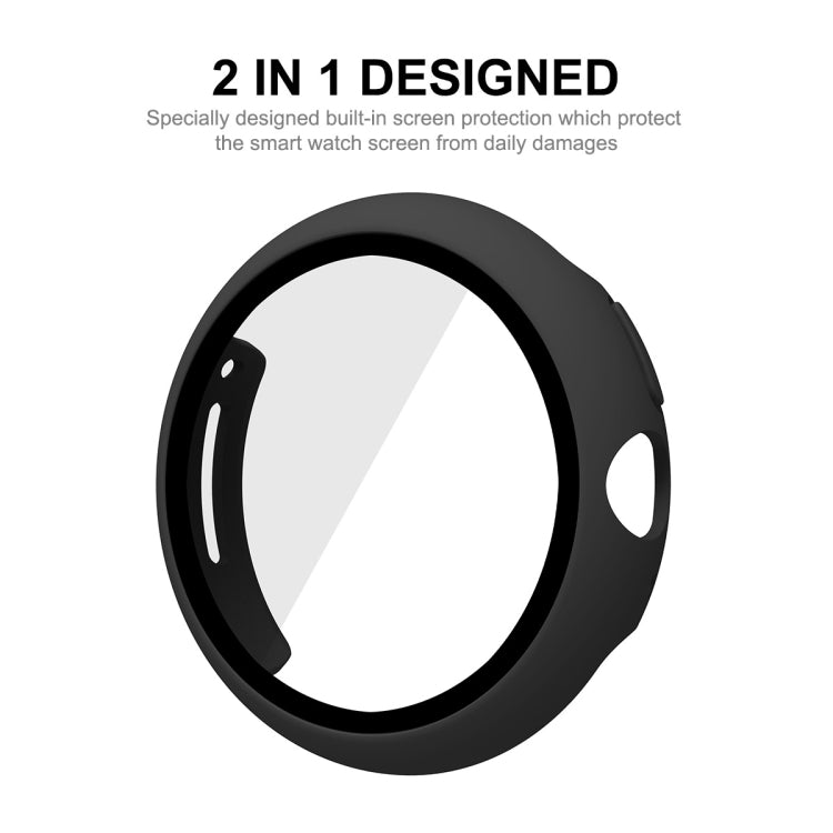 For Google Pixel Watch ENKAY Hat-Prince Full Coverage PC Frame + 9H Tempered Glass Case(Black) - Watch Cases by buy2fix | Online Shopping UK | buy2fix