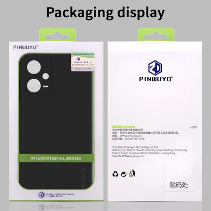 For Xiaomi Redmi Note 12 China PINWUYO Sense Series Liquid Silicone TPU Phone Case(Black) - Xiaomi Cases by PINWUYO | Online Shopping UK | buy2fix