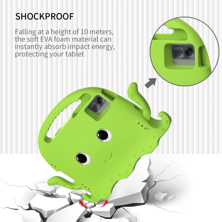 For Lenovo Tab M11 /Xiaoxin Pad 11 2024 Octopus Style EVA Hybrid PC Shockproof Tablet Case with Strap(Grass Green) - Lenovo by buy2fix | Online Shopping UK | buy2fix