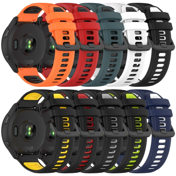 For Honor Watch GS 3i 22mm Sports Two-Color Silicone Watch Band(Orange+Black) - Watch Bands by buy2fix | Online Shopping UK | buy2fix