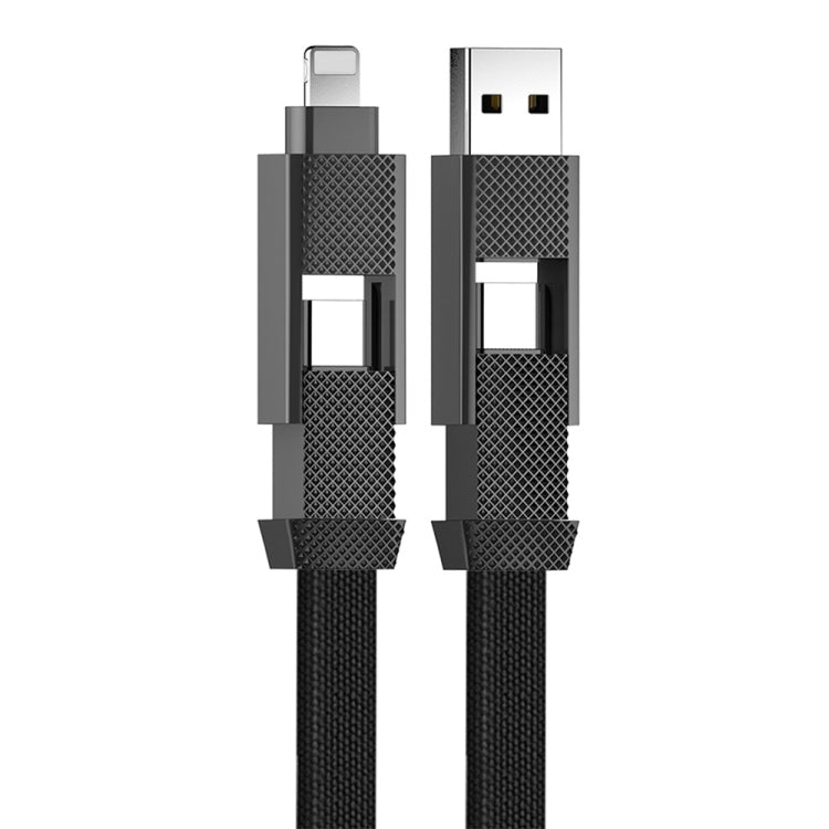 ENKAY ENK-CB134 4-in-1 60W USB-A / Type-C to 8 Pin / Type-C Nylon Braided Magnetic Fast Charging Data Cable, Cable Length:0.15m - Multifunction Cable by ENKAY | Online Shopping UK | buy2fix