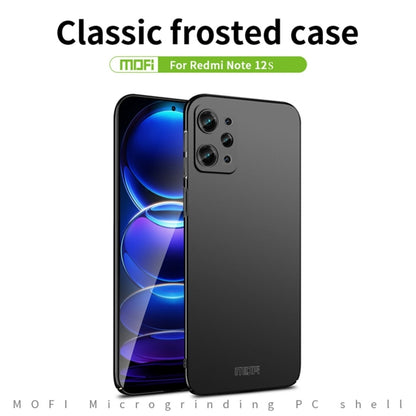 For?Redmi Note 12S MOFI Micro-Frosted PC Ultra-thin Hard Phone Case(Black) - Xiaomi Cases by MOFI | Online Shopping UK | buy2fix