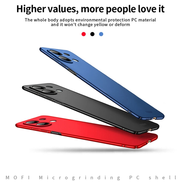 For Xiaomi Redmi Note 13 4G MOFI Micro-Frosted PC Ultra-thin Hard Phone Case(Blue) - Xiaomi Cases by MOFI | Online Shopping UK | buy2fix