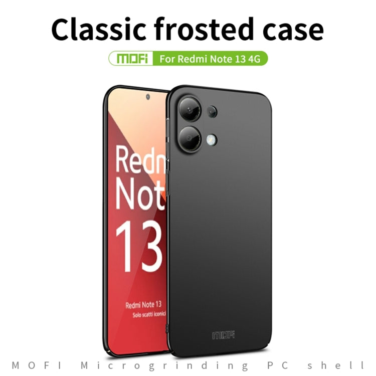 For Xiaomi Redmi Note 13 4G MOFI Micro-Frosted PC Ultra-thin Hard Phone Case(Blue) - Xiaomi Cases by MOFI | Online Shopping UK | buy2fix