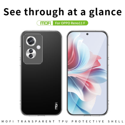 For OPPO Reno11 F MOFI Ming Series Transparent Ultra-thin TPU Phone Case(Transparent) - OPPO Cases by MOFI | Online Shopping UK | buy2fix