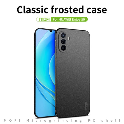 For Huawei Enjoy 50 / nova Y70 Plus MOFI Fandun Series Frosted PC Ultra-thin All-inclusive Phone Case(Red) - Huawei Cases by MOFI | Online Shopping UK | buy2fix