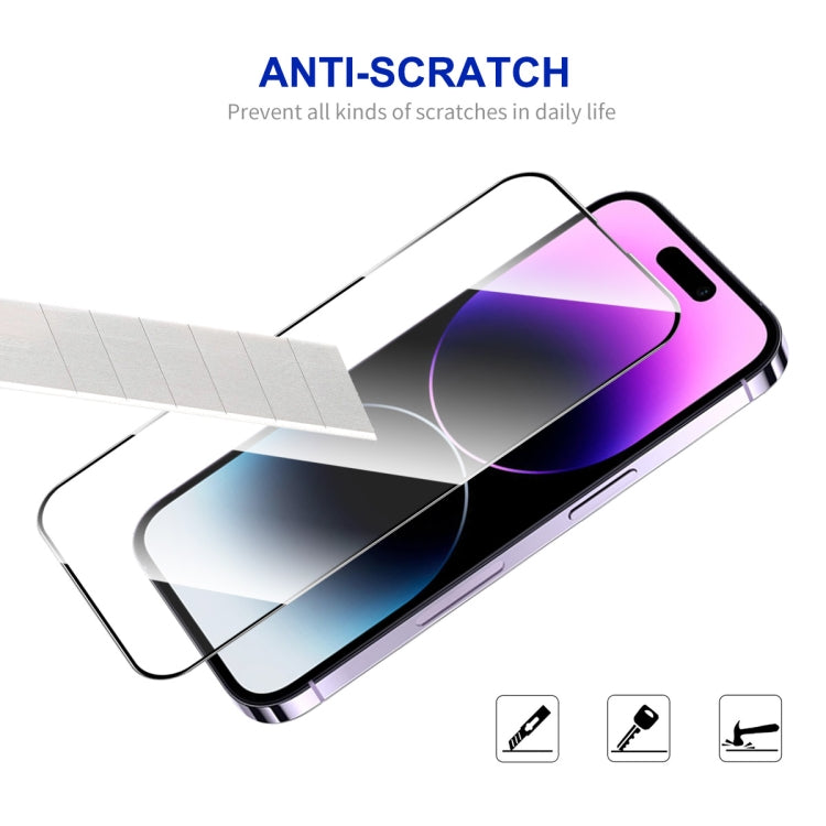 For iPhone 16 Pro Max 2pcs ENKAY Full Glue High Aluminum-silicon Tempered Glass Film - iPhone 16 Pro Max Tempered Glass by ENKAY | Online Shopping UK | buy2fix