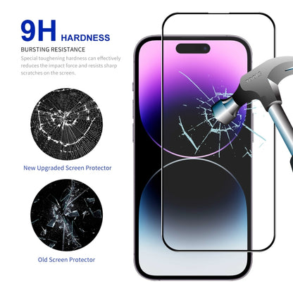 For iPhone 16 Plus 2pcs ENKAY Full Glue High Aluminum-silicon Tempered Glass Film - iPhone 16 Plus Tempered Glass by ENKAY | Online Shopping UK | buy2fix