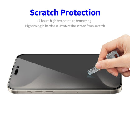 For iPhone 16 Pro 2pcs ENKAY Hat-Prince 28° Anti-peeping Tempered Glass Protector Full Screen Film - iPhone 16 Pro Tempered Glass by ENKAY | Online Shopping UK | buy2fix