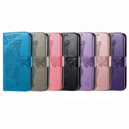 For Samsung Galaxy S24 5G Butterfly Love Flower Embossed Leather Phone Case(Light Purple) - Galaxy S24 5G Cases by buy2fix | Online Shopping UK | buy2fix