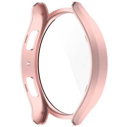 For Samsung Galaxy Watch6 40mm PC + Tempered Film Integrated Watch Protective Case(Rose Gold) - Watch Cases by buy2fix | Online Shopping UK | buy2fix