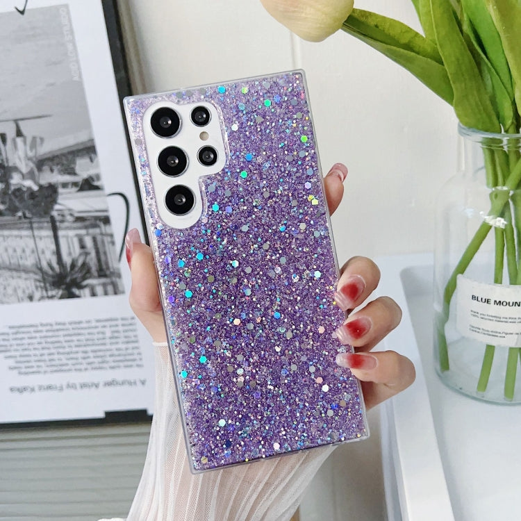 For Samsung Galaxy S24+ 5G Glitter Sequins Epoxy TPU Phone Case(Purple) - Galaxy S24+ 5G Cases by buy2fix | Online Shopping UK | buy2fix