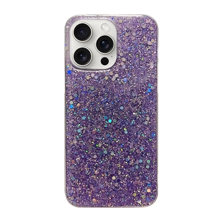 For iPhone 16 Pro Max Glitter Sequins Epoxy TPU Phone Case(Purple) - iPhone 16 Pro Max Cases by buy2fix | Online Shopping UK | buy2fix