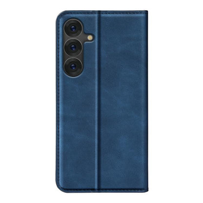 For Samsung Galaxy S25+ 5G Retro-skin Magnetic Suction Leather Phone Case(Dark Blue) - Galaxy S25+ 5G Cases by buy2fix | Online Shopping UK | buy2fix