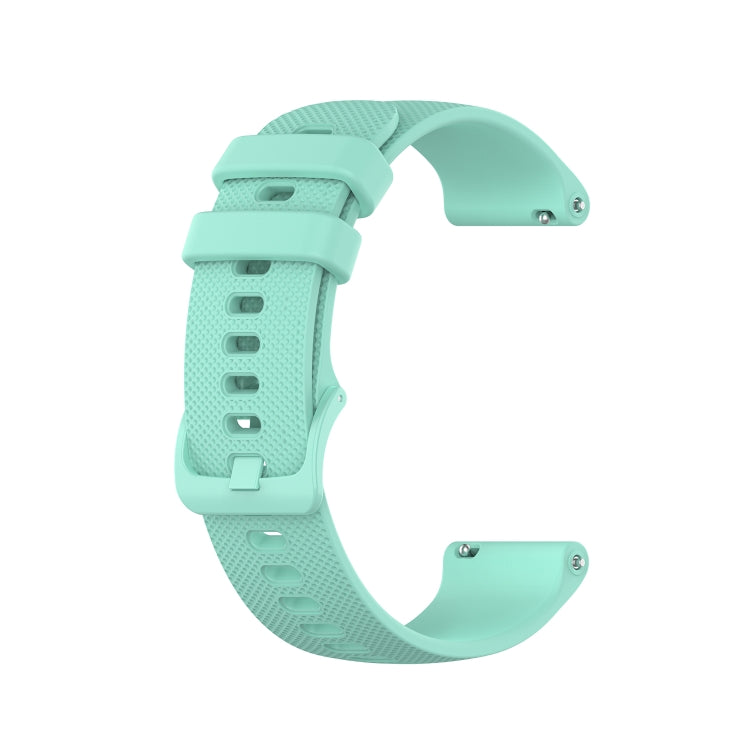 For Samsung Galaxy Watch 5 Pro  45mm 20mm Checkered Silicone Watch Band(Teal) - Watch Bands by buy2fix | Online Shopping UK | buy2fix